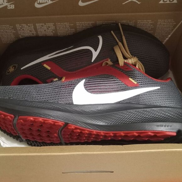 Nike Anthracite Zoom Pegasus 40 SF 49ers UNISEX  MEN SIZE 8.5” LADIES SIZE 10 - Picture 1 of 13